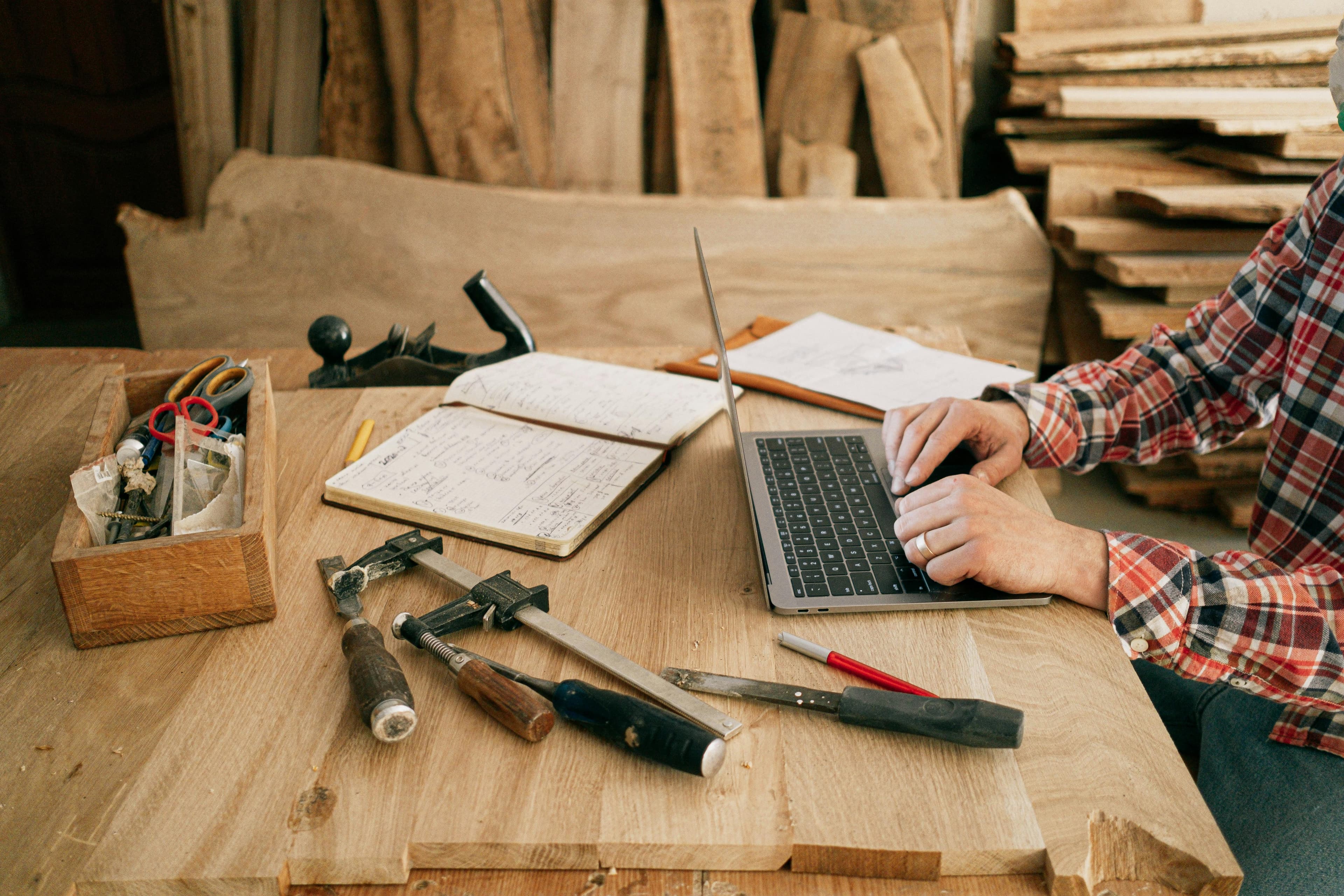 Person working at desk
